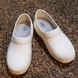 White Dual comfort crocs